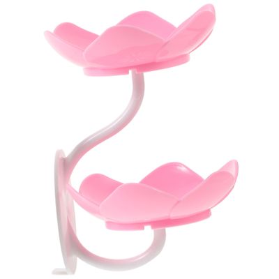 Amosfun Quality Plastic Soap Dish Double-layer Draining Rack Wall-mounted Soap Holder for Bathroom