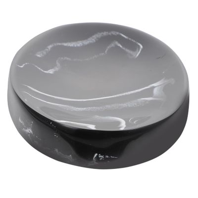 Amosfun Decorative Storage Box Soap Tray Nordic Style Resin Marble Pattern Soap Dish Strong Load-Bearing Drainage Design for Bathroom Vanity Sink Shower