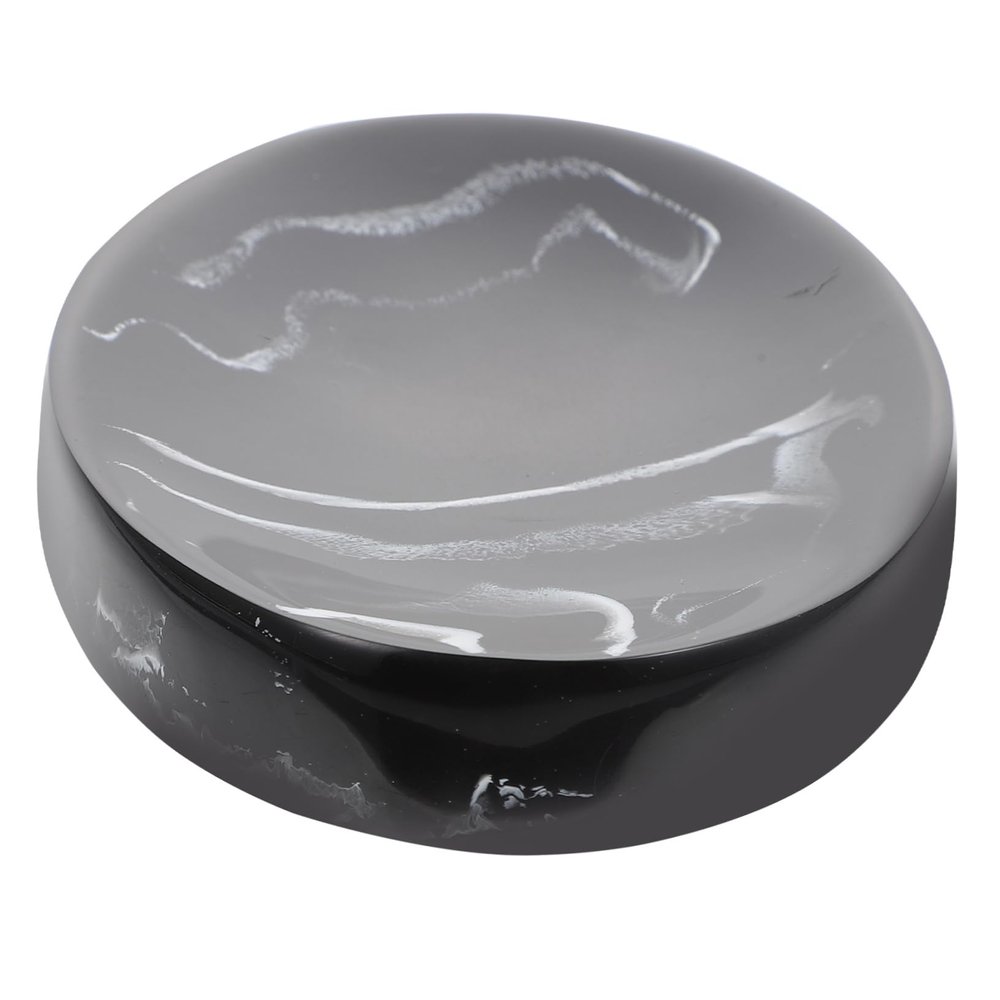 Amosfun Decorative Storage Box Soap Tray Nordic Style Resin Marble Pattern Soap Dish Strong Load-Bearing Drainage Design for Bathroom Vanity Sink Shower