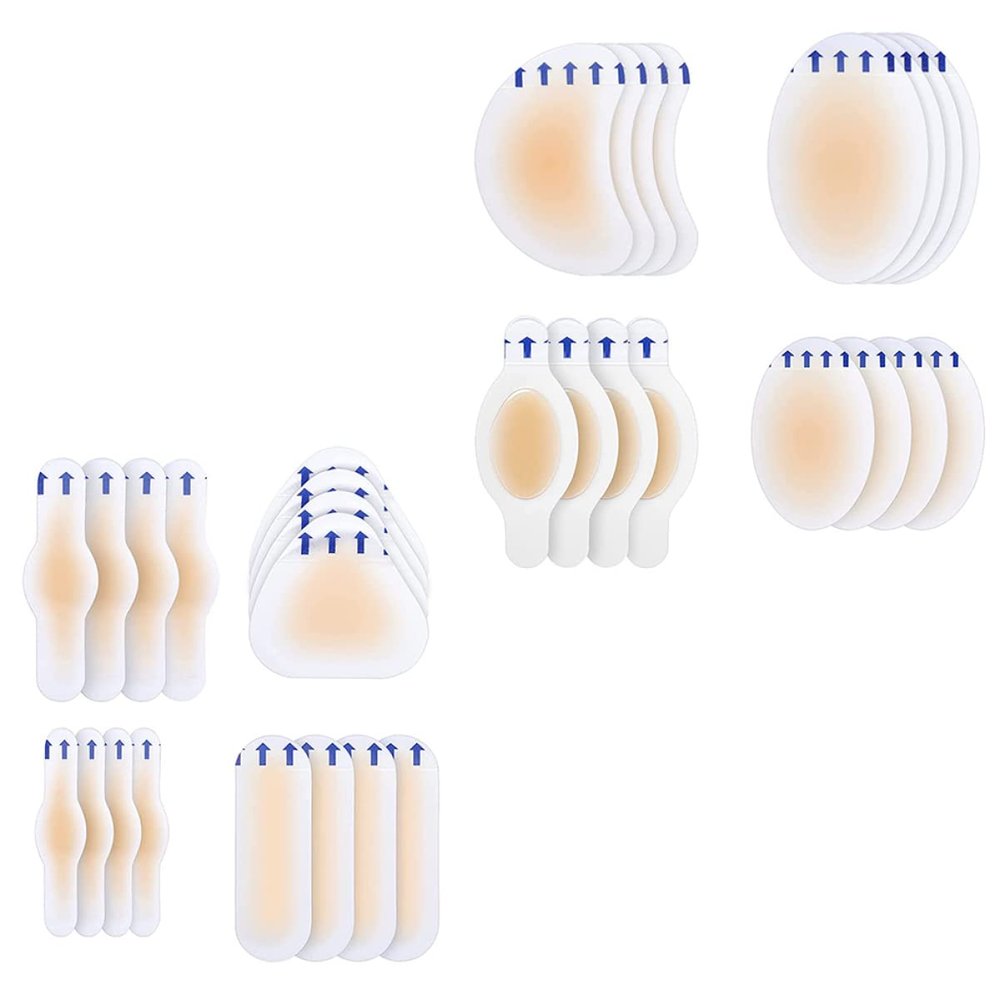 Didiseaon 32pcs Self-Adhesive Heel Patches Invisible Foot Care Stickers for Both Men Women Ultra-Thin Skidproof Design