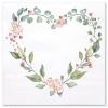 WRAPAHOLIC 50pcs Floral Heart 3-Ply Paper Napkins, 6.5'' x 6.5'', Perfect for Wedding, Baby Shower, Birthday Party view 1