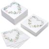 WRAPAHOLIC 50pcs Floral Heart 3-Ply Paper Napkins, 6.5'' x 6.5'', Perfect for Wedding, Baby Shower, Birthday Party view 2