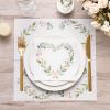 WRAPAHOLIC 50pcs Floral Heart 3-Ply Paper Napkins, 6.5'' x 6.5'', Perfect for Wedding, Baby Shower, Birthday Party view 4