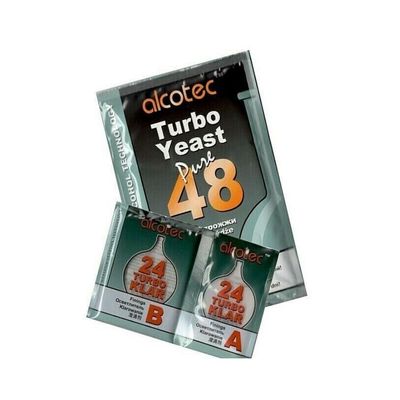 DIAH Alcotec 48 Pure Turbo Yeast 135g and Alcotec Turbo Klar - High Power DIY Distillery Yeast for Fast Fermentation - Reaches 20% ABV in 5 Days - Extreme Pure Technology for Cleaner Tasting Spirits