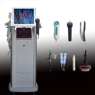 7in1 Hair Skin Analyzer, Skin Care Analyser Machine with 7 Probes and 17in Display, 4 Spectrum Detection and 4 Image Freeze Storage Functions, Adjustable 1J-20J Energy, 360 Detection, for Salon