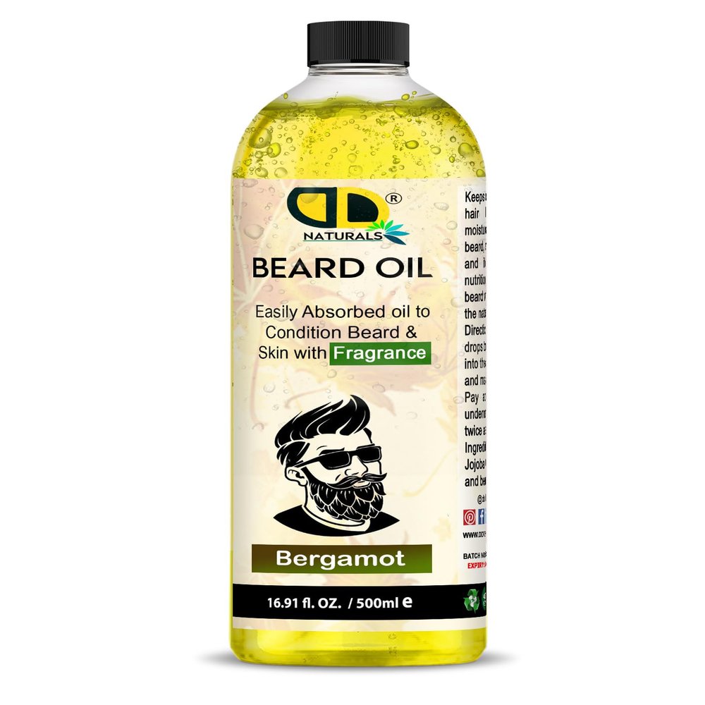 Mens Skincare and Grooming Original Beard Oil, Natural Carrier Oils, Nourishing & Moisturizing 500ml (500ml Cap)
