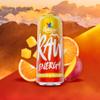 Rubicon RAW 24 Pack Orange & Mango 500ml Energy Drink, 20% Real Fruit Juice, High caffeine with B-Vitamins, Ginseng & Guarana, No Artificial Colours or Flavours, Reduce Tiredness & Boost Energy view 3