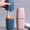 Allayu Toothbrush Container Lightweight and Portable Durable PP Portable Toothbrush Toothpaste Holder Case Toothbrush Holder, Sky Bue view 4