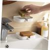 Ciieeo 3pcs Wall-mounted Soap Dish Draining Soap Tray Bathroom Holder Tray Drain Spout for Sink Holder and Household Storage view 4