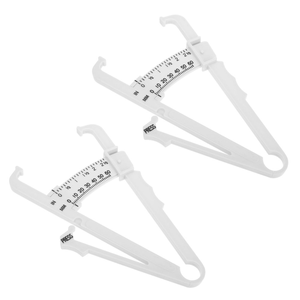 minkissy 2pcs Caliper Durable Fat Measure Device for Accurate Skinfold Measurement Lightweight Portable Body Measuring Tool for Men and Women
