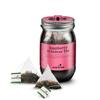 Charbrew Raspberry Hibiscus Tea - 16 Fine Mesh Pyramid Teabags with String & Tag in Reusable Glass Mason Jar | Premium Black Tea Blend with Rooibos, Raspberry, Hibiscus & Rose Petal view 1
