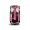 Charbrew Raspberry Hibiscus Tea - 16 Fine Mesh Pyramid Teabags with String & Tag in Reusable Glass Mason Jar | Premium Black Tea Blend with Rooibos, Raspberry, Hibiscus & Rose Petal view 3