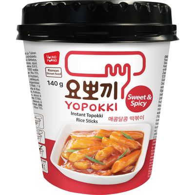 Yopokki Instant Sweet & Sharp Topokki Rice Cake, Pack of 12 (1 Box 12 x 120 g)