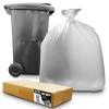 100 Pack | 1 Full Flat Packed Box | RE-GEN 270L 20kg Load Clear Wheelie Bin Liners Refuse Sacks, Everyday Use, Industrial Strength Outside Transparent Garden Bin Bags 760/1145 x 1370mm view 1