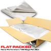 100 Pack | 1 Full Flat Packed Box | RE-GEN 270L 20kg Load Clear Wheelie Bin Liners Refuse Sacks, Everyday Use, Industrial Strength Outside Transparent Garden Bin Bags 760/1145 x 1370mm view 3
