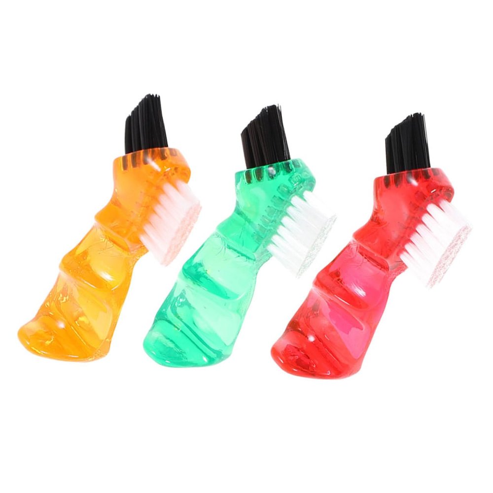FRCOLOR Denture Toothbrush Cleaning Brush 3Pcs Multi-Functional Portable for Daily Use at Home