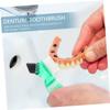 FRCOLOR Denture Toothbrush Cleaning Brush 3Pcs Multi-Functional Portable for Daily Use at Home view 4