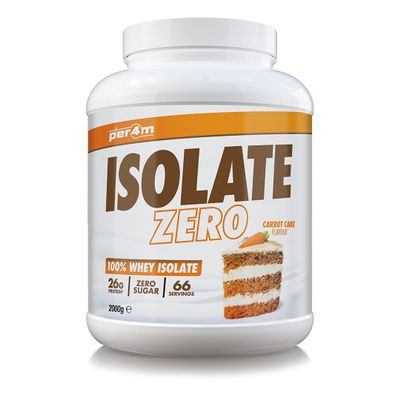 Per4m Isolate Zero Premium Whey Protein Powder | Superior Flavour Ultra Filtered + Amino Acids | Fast Absorbing Zero Sugar Gluten Free Shake for Lean Muscle & Recovery (2kg, Carrot Cake)