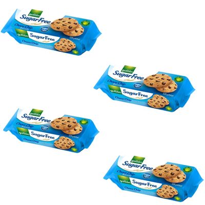 Gulon Sugar Free Choco Chip Biscuits 125g - Pack of 4