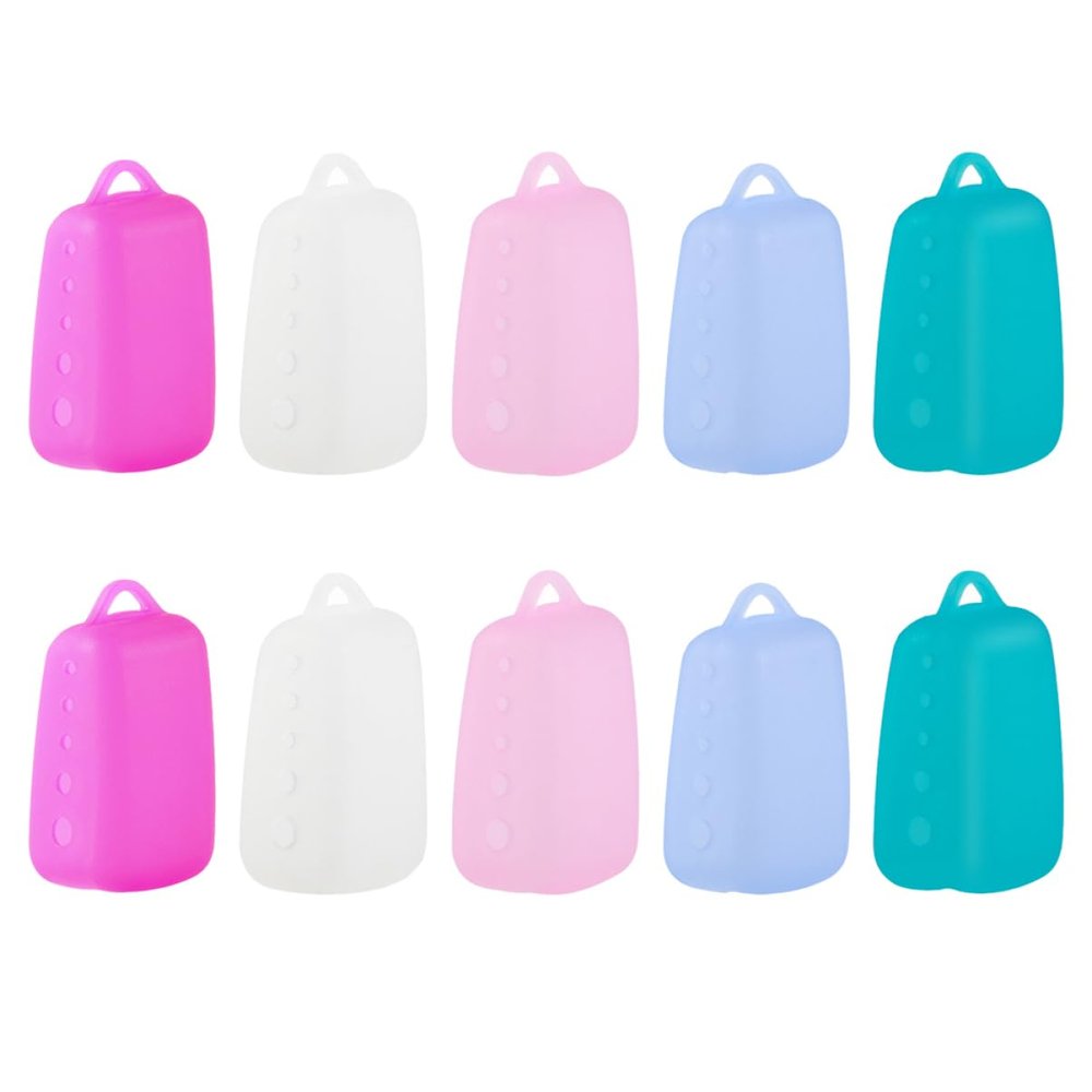 FRCOLOR 10pcs Toothbrush Head Covers Travel Toothbrush Coverings Silicone Protective Covers for Home and Travel Use Accessories