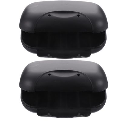 Anneome Waterproof Sealing Soap Box Large Portable Soap Dish Holder with Buckle Seal Black for Travel Home Bathroom 2pcs Set