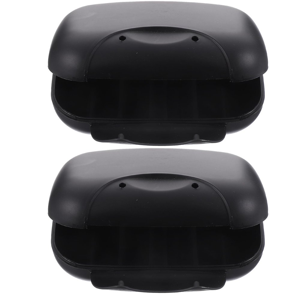 Anneome Waterproof Sealing Soap Box Large Portable Soap Dish Holder with Buckle Seal Black for Travel Home Bathroom 2pcs Set