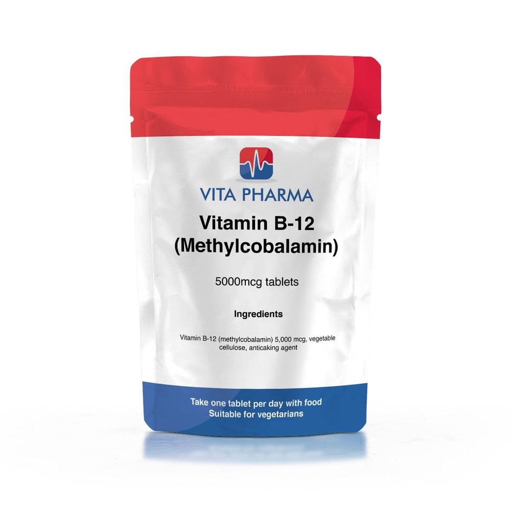 VITA PHARMA Vitamin B-12 (Methylcobalamin) 5,000mcg 365 Tablets