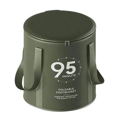 Portable Folding Bucket for Soaking Feet 12.6x14.6in,Multi-Purpose Convenient Ice Foot Bucket,Constant Temperature Foot Bag,Foot Bath Bag for Camping Water Storge Household Travel Use /88 (Color : Gr