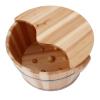 21cm Solid Cedar Wood Foot Basin Tub Bucket, with Massager and lid Solid Wood Handmade,Wooden Foot Basin Set, for Foot Bath, Massage, Spa, Sauna, Soak (Color : 5, Size : Height 21cm) view 1