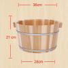21cm Solid Cedar Wood Foot Basin Tub Bucket, with Massager and lid Solid Wood Handmade,Wooden Foot Basin Set, for Foot Bath, Massage, Spa, Sauna, Soak (Color : 5, Size : Height 21cm) view 2