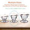 Pour Over Coffee Dripper, Paperless Pour Over Coffee filter, Stainless Steel Reusable Coffee Filters with Double Layer Mesh, Coffee Strainer Cup Stand & Cleaning Brush view 2