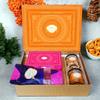 Ghasitaram Gifts Jaiccha Orange Hamper Box with Sugarfree Kaju Katli, Beetroot Chips, Wheat Puffs and Moong Chakli |Diwali,Holi,Valentine,Birthday,Anniversary,Gift for Her,Him,Mothers Day,Fathers Day| view 1