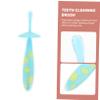 minkissy 4pcs Non-Slip Toothbrush for Boy Girl Boys and Girls Teeth Cleaner Manual Tooth Brush SkyBlue for Brushing Routine view 2