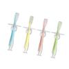 minkissy 4pcs Silicone Toothbrush with Suction Base Soft Bristles for Boy Girl Oral Care Easy Grip Teething Brush for Toddlers Blue Pink Green Yellow view 1