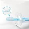 minkissy 4pcs Silicone Toothbrush with Suction Base Soft Bristles for Boy Girl Oral Care Easy Grip Teething Brush for Toddlers Blue Pink Green Yellow view 3