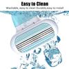 5 Pcs Women's Razor Blades Refills, Replacement Blades Compatible with Gillette Venus Smooth Razor, 3 Layer Blade for Smooth Shaving, Comfort Edge for Women Shaving, Washable Easy to Replace view 4
