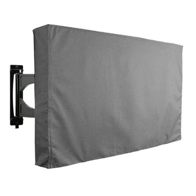 ZPFDSG Tv Cover 22 Inch to 75 Inch Outdoor TV Cover Screen Dustproof Waterproof Cover Sleeve Cover Oxford 600D Black Beige TV Box (Color : Grey, Size : 55X58inch)