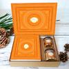 Ghasitaram Gifts Jaiccha Holi- Sweets/Holi Hampers/Thandai Ghasitaram Orange Hamper Box with Assorted Gujiyas, Bhakarwadi and Peanuts view 1