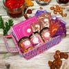 Ghasitaram Gifts Jaiccha Holi- Sweets/Holi Hampers/Thandai Pink Square Basket of 12 Goodies with Gujiyas view 1