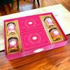 Ghasitaram Gifts Jaiccha Holi- Sweets/Holi Hampers/Thandai Ghasitaram Big Hamper Tray of Assorted Gujiyas, Peanuts, Wheat Puffs, Chiwda, and Bhakarwadi view 1