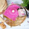 Ghasitaram Gifts Jaiccha Holi- Sweets/Holi Hampers/Thandai Moon Metal Basket of Gujiyas and Thandai view 1