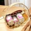 Ghasitaram Gifts Jaiccha Holi- Sweets/Holi Hampers/Thandai Moon Metal Basket of Thandai, Bhakarwadi and Peanuts view 1