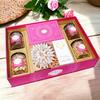 Ghasitaram Gifts Jaiccha Big Hamper Tray of Kaju Katlis, Milk Cake, Peri Almonds, Pistachio, Wheat Puffs and Choco Rice Crispies |Diwali,Birthday,Anniversary,Gift for Her,Him,Mothers Day,Fathers Day| view 1