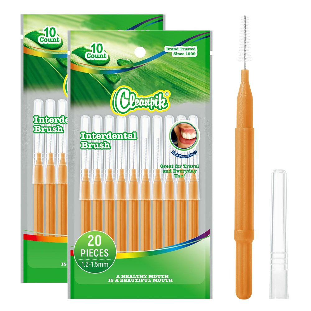 Annauiy Interdental Brush Pack of 20 (1.2 - 1.5 mm)