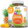 Nu U Nutrition - Kids Tummy Gummies - Friendly Probiotics for Children - 120 Vegan Gummies - Pineapple Flavour - Lactobacillus and Bifidobacterium & Vitamin B3, B5, B6 & C for Gut Health view 1