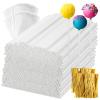 1200Pcs White Lollipop Sticks, 6IN Cake Pop Sticks with Clear Treat Bags & Gold Twist Ties for Candy Making Accessories view 1
