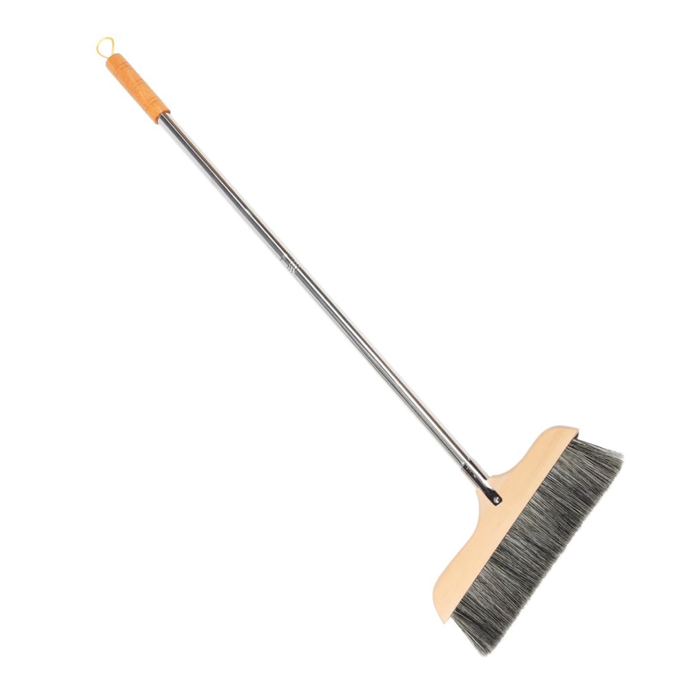 minkissy Bristle Broom for Hardwood Floors and Tile Surfaces Wooden Handle Soft Bristles for Kitchen Bathroom and Bedroom Cleaning