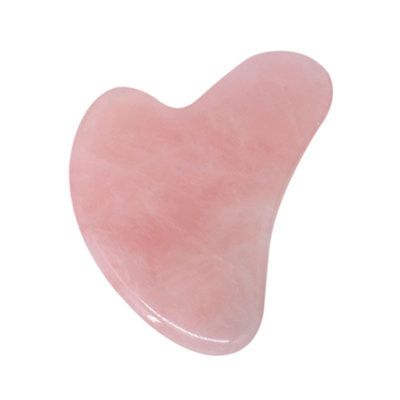 1/5/10PC Natural Pink Rose Quartz Crystal Jade Stone Women Facial Body Guasha Massager Thumb Shape Face Gua Sha Board Tools Gift xiaguolingsm (Color : 1pc)