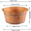 Foot Tub Wooden Foot Basin Electric Foot MassagersOld Oak Barrel Foot Bath Barrel, with Lid with Massager Wooden Foot Basin, Foot Bath Barrel Heating Steam, Thickened Insulation Pedicure Tub, Househol view 2