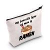MBMSO Ramen Noodle Makeup Bag My Favorite Type of Men is Ramen Gifts for Ramen Noodle Lovers Ramen Print Bag Ramen Foodie Gift, Ramen bag, M, Makeup Cosmetic Bag view 3